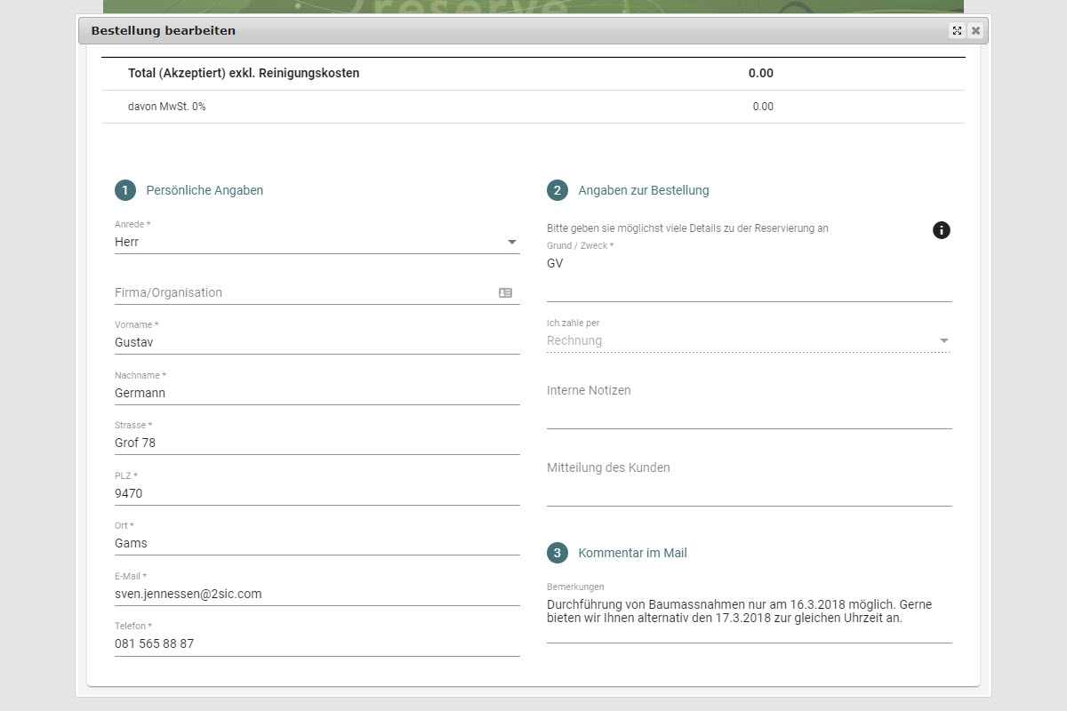 Mitteilung des Ablehnungsentscheids